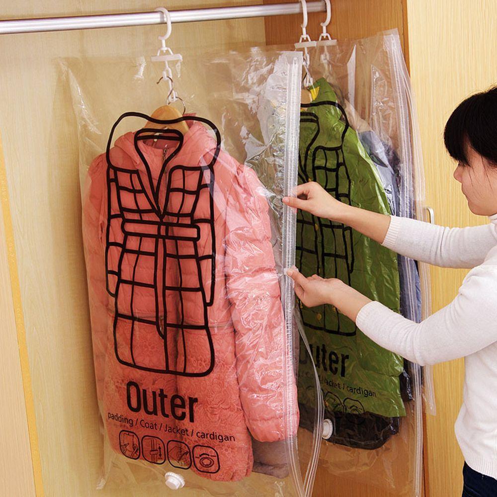 Suit Bags Vacuum Compression Bag Clothing Dustproof Cover Clothing Storage Bag Foldable Clothes