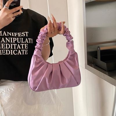 High-end Fashion Pleated Armpit Bag Women's New Trendy Niche Temperament Versatile Portable Cloud Bag