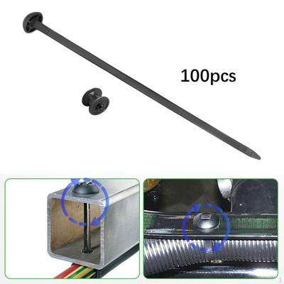 100x Universal Cable Ties Zip Holder Self Locking Versatile for Home Office Flame Resistant