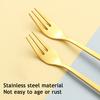 Stainless Steel Spoon And Fork Set Creative Round Head Spoon Cartoon Dessert Utensils Dishwasher Safe Cutlery for Gifts And Parties