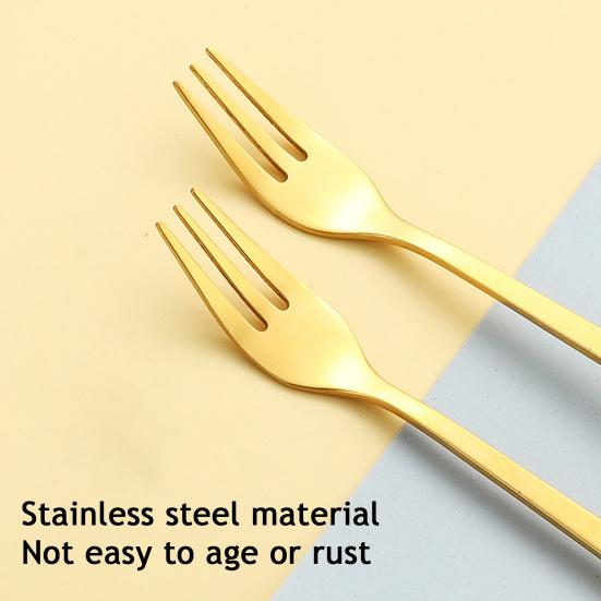 Stainless Steel Spoon And Fork Set Creative Round Head Spoon Cartoon Dessert Utensils Dishwasher Safe Cutlery for Gifts And Parties