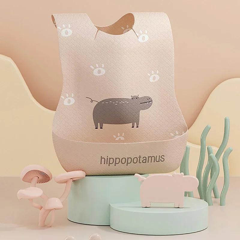 Infant Waterproof Print Bib Super Soft Saliva Pockets Children's Complementary Food Rice Bibs Burp Cloths Baby Items