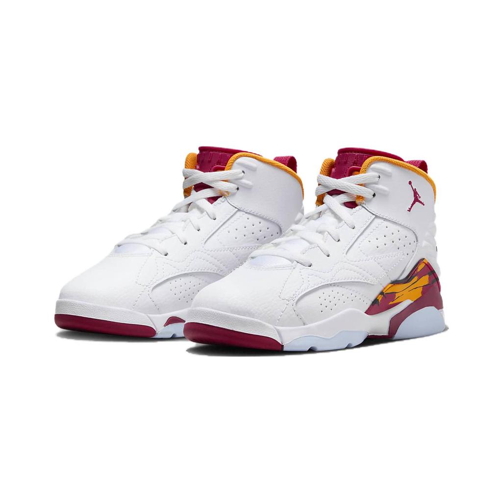 New Jordan Jumpman MVP Anti-Kick Cushioning High-Top Children's Basketball Shoes White Red Children Aged 3-7 Years Old DZ5578-168