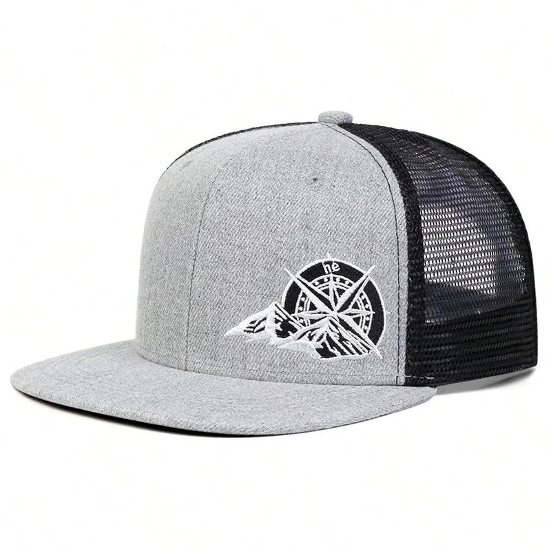 

Women Compass Mountain Embroidery Hip-Hop Net Hats Spring Summer Outdoor Use Adjustable Sportss Casual Baseball Caps Sunscreen Hat For Men And