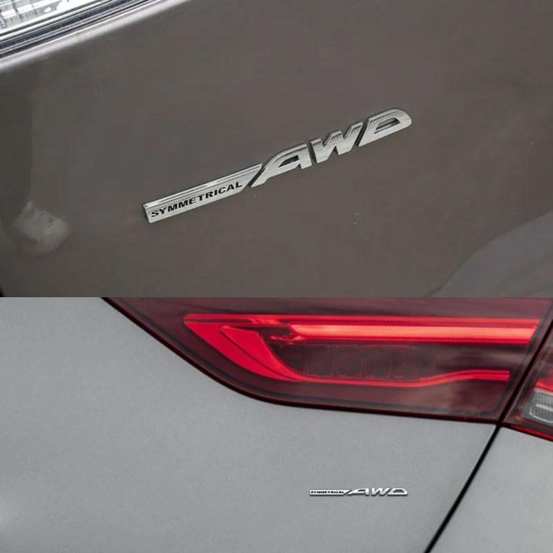 3D Car Styling SYMMETRICAL AWD car Hood Fender trunk Rear Bonnet Nameplate Decal Emblem Badge Sticker