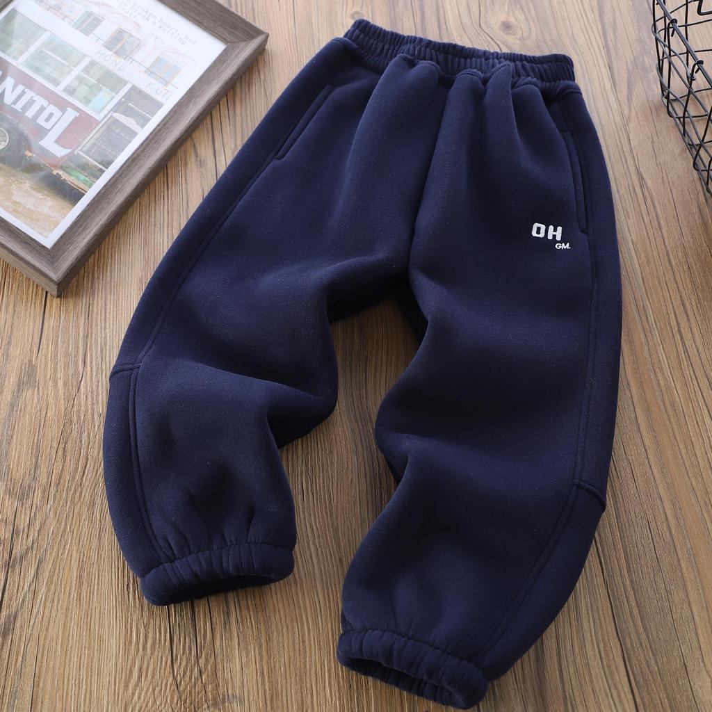 2025 Kids' Winter Fleece Joggers: Thick, Stylish Sweatpants for Boys