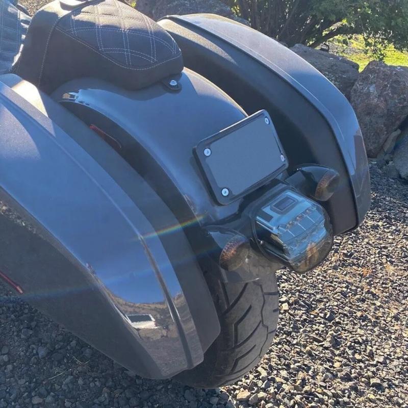 Einfach zu montieren, 3-Loch, gebogener Kennzeichenhalter-Ständer für Motorrad, bietet langanhaltenden Schutz