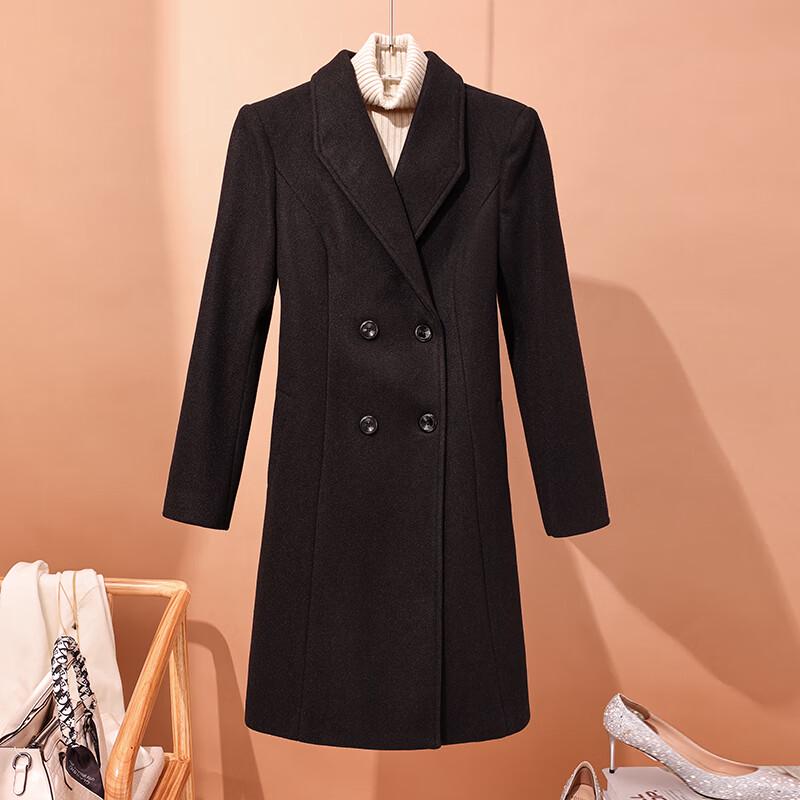 

Женское элегантное пальто средней длины с подкладкой из шерстяной смеси 4XL