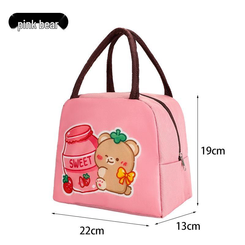 Cute Insulated Bento Bag: Cartoon Lunch Box for Kids and Office