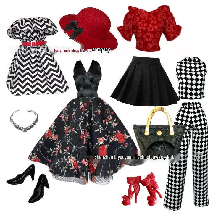 6-Point Jointed BJD 30cm Barbie Doll Clothes & Fashion Bag Set - Fairy Supermodel Xinyi Collection