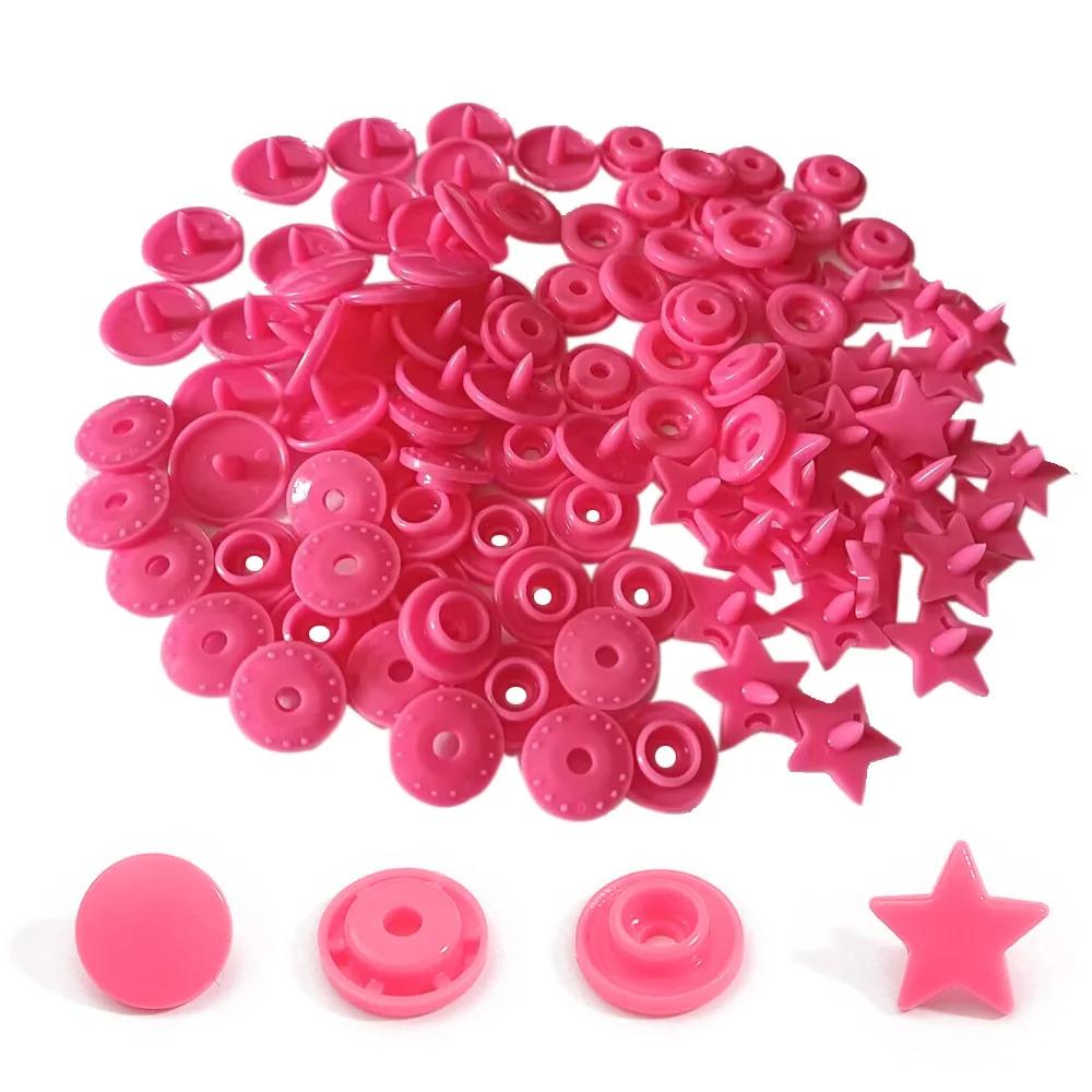 25-100 Sets Sternform T5 Kunststoff Druckknöpfe Für Kleidung DIY Bekleidung Druckknöpfe Verwendet für Windeln/Lätzchen/Taschen/Ordner/