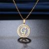 316L Stainless Steel 26 Letters A-Z Necklace NEW Crystal Rhinestone Necklaces for Women Wedding Valentine's Day Gifts
