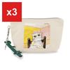 PAUL & JOE Multi Pouch PJA-P1421 Canvas Blue - Vibrant Travel Essential