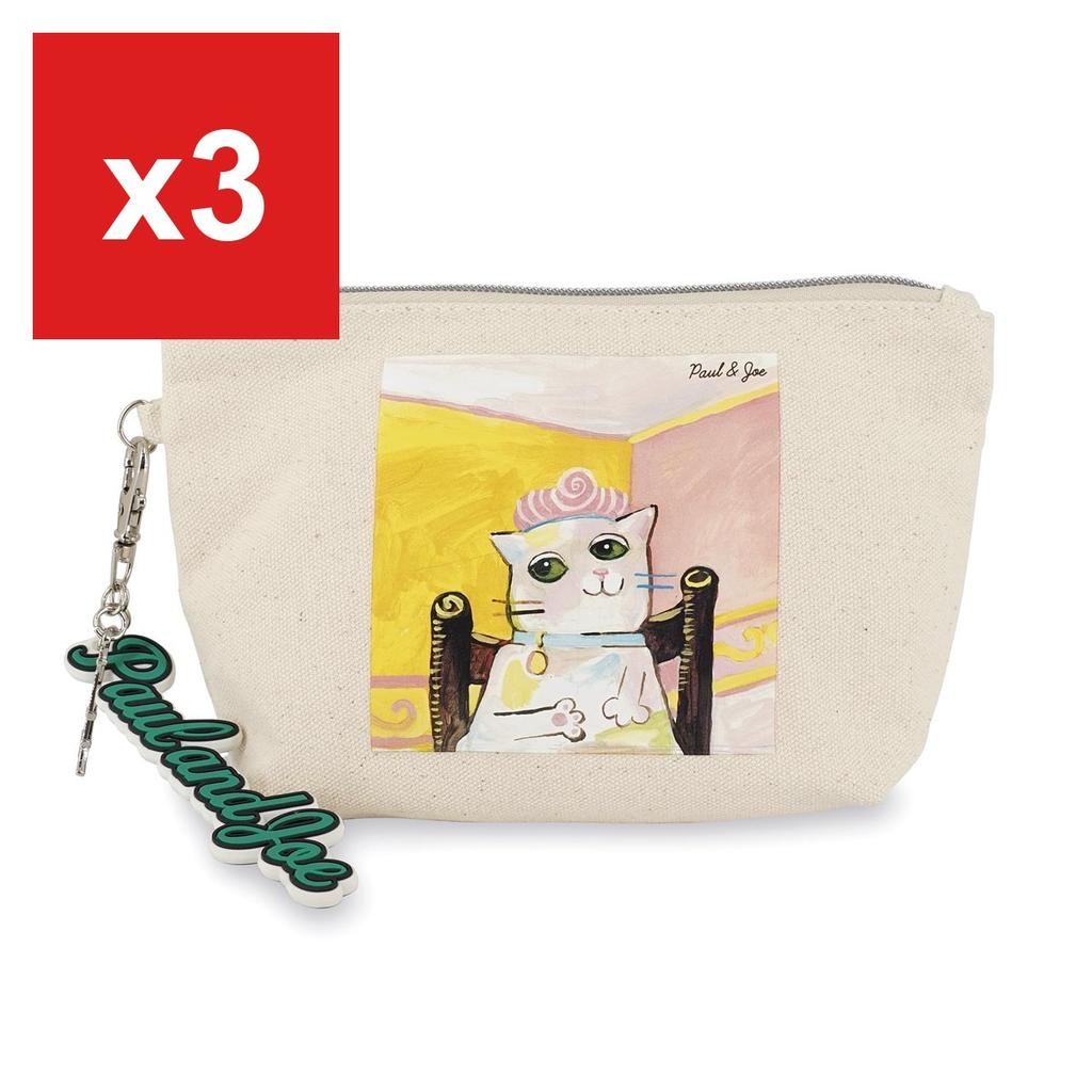 PAUL & JOE Multi Pouch PJA-P1421 Canvas Blue - Vibrant Travel Essential