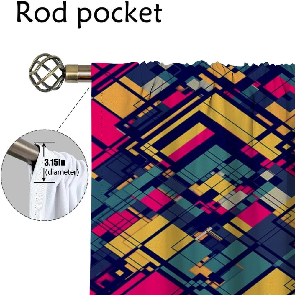 Painted Design Blackout Curtain for Room 2 Panel Elegant Room Curtains Tulle for Bedroom Home Interior Curtains Shades Partition