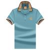 Summer Men'S Plaid Polo Shirt With A Turn-Down Collar Loose Fit Large Size Business Casual Dad-Style Short-Sleeve T-Shirt