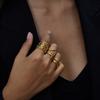 Yori Hot Style Stainless Steel Open Adjustable Ring 18K PVD Plated High Quality Charm Stylish Golden Jewelry New
