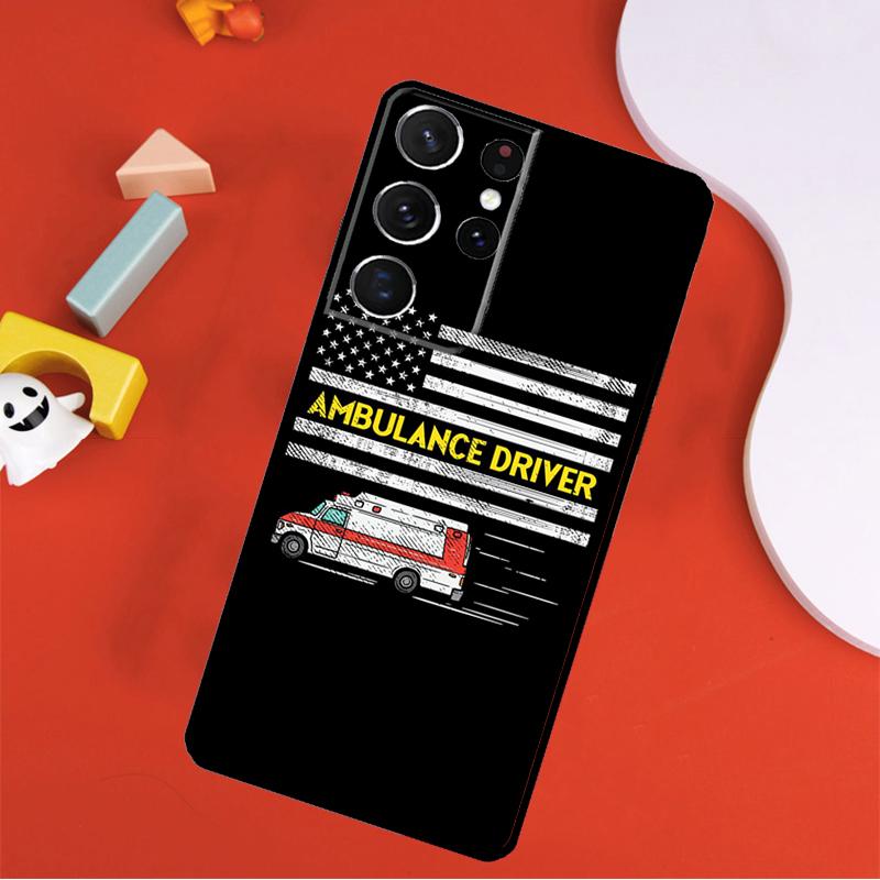 Ambulance Car Phone Case For Samsung Galaxy S24 Ultra S25 Ultra S9 S10 S20 S21 S22 S23 Plus S24 FE Cover