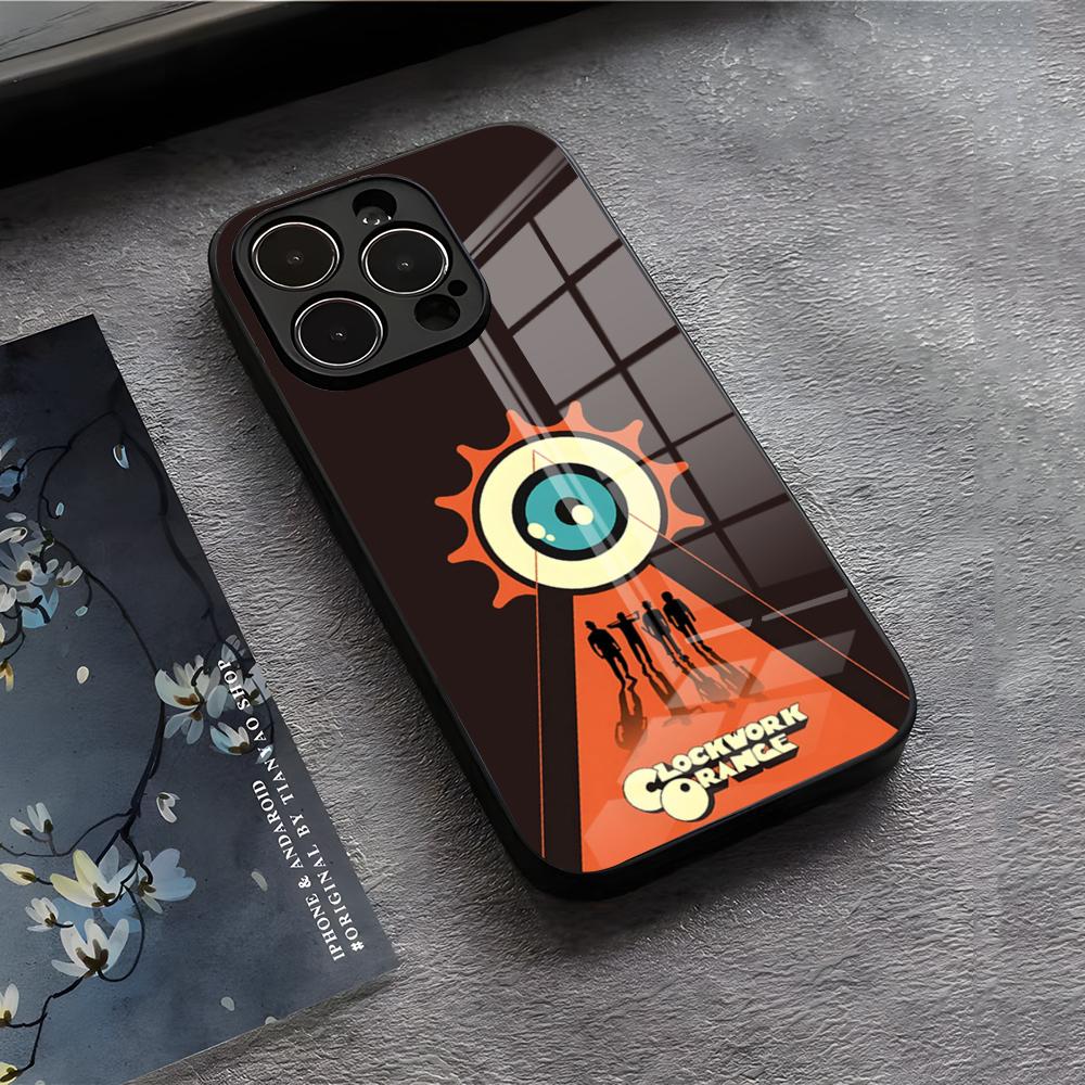 A Clockwork Orange Film Phone Case For IPhone 17 Air 16 E Pro Max 15 14 13 Mini 12 Pro 11 Max Plus Black Glass Cover