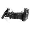 Laylax Airsoft Three-Piece MOLLE Belt with Cobra Buckle, Black, Sizes L-XL (Approx. 90-120cm)