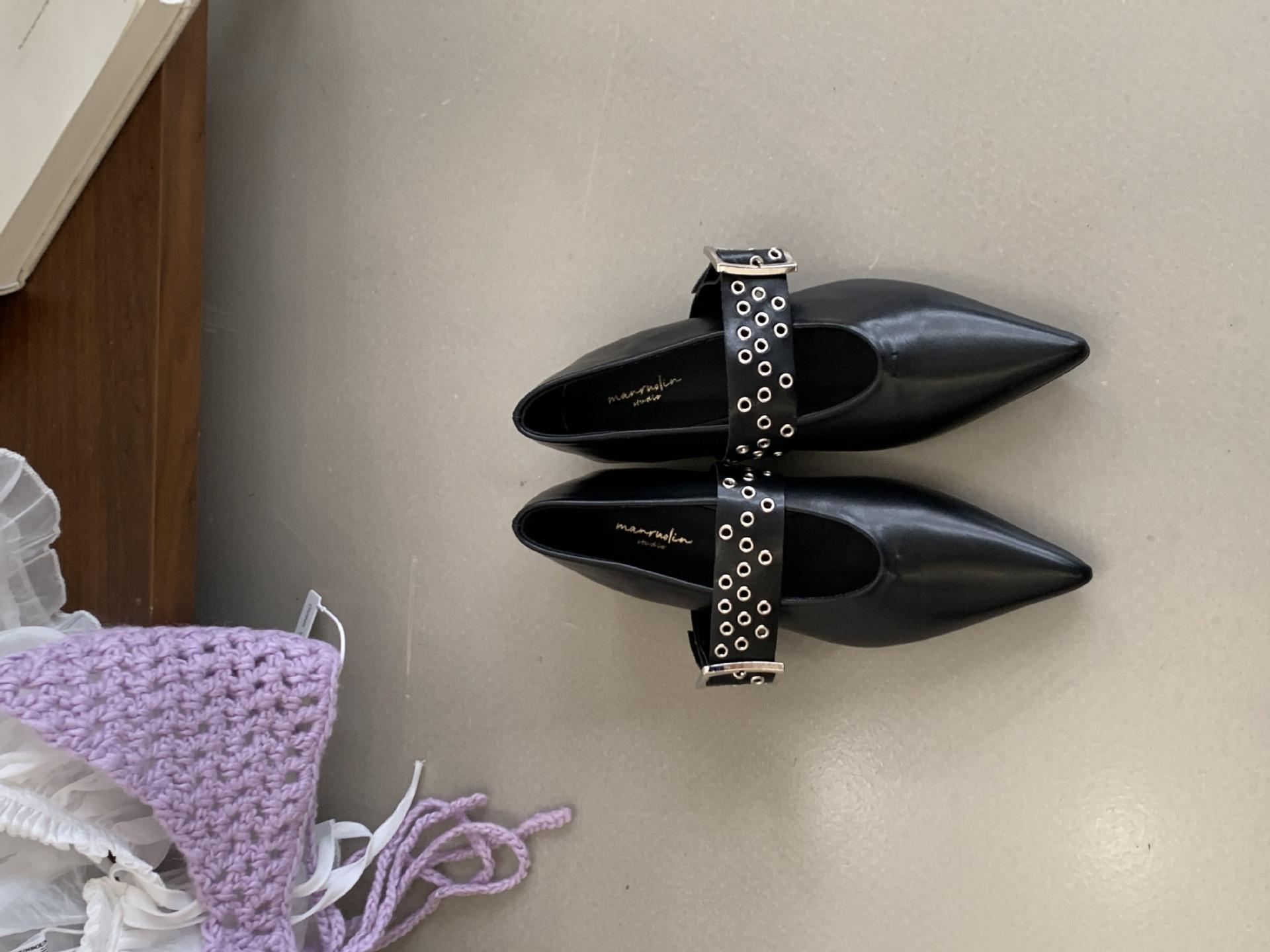 Women s Black Pointed Toe Spring French Style Pumps - Fashionable Footwear 35