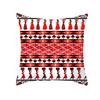 Ethnic Style Retro Red Printed Striped Pillowcase Peach Leather Velvet Pillowcase