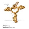 Exquisite And Compact Diy Key Pendant Stainless Steel Gold-Plated Cute And Diverse Styling Accessories