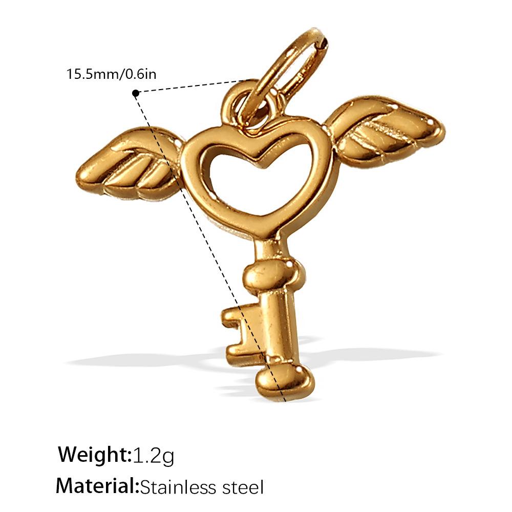 Exquisite And Compact Diy Key Pendant Stainless Steel Gold-Plated Cute And Diverse Styling Accessories