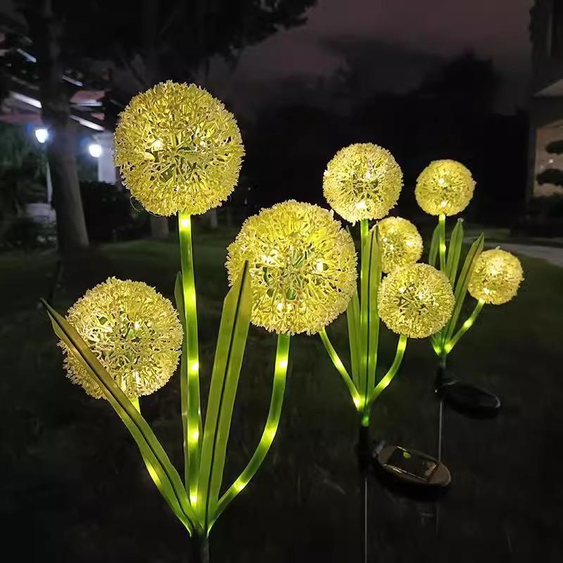 Solar 3-Head Dandelion Light, Outdoor Waterproof Lawn Lamp, Courtyard & Terrace Landscape Atmosphere Decorative Light