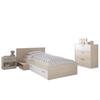 PARISOT Complete Children's Bedroom, Contemporary Style, Light Acacia and White Decor - W 90 X L 190 Cm - CHARLEMAGNE