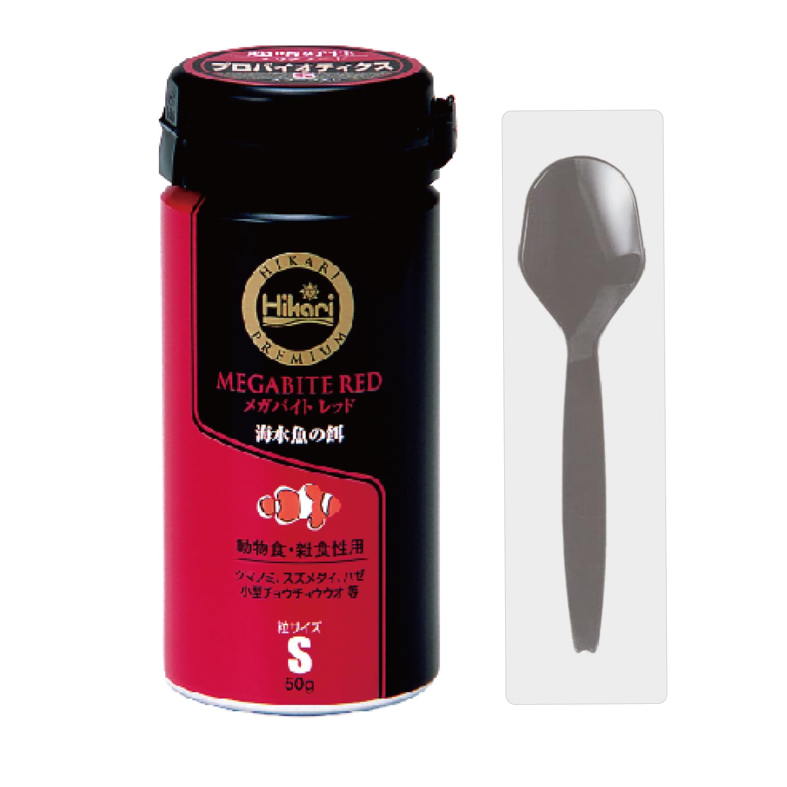 

Kyorin Hikari Premium Megabyte Red S 50g Saltwater Fish Bait and Feeding Spoon Set