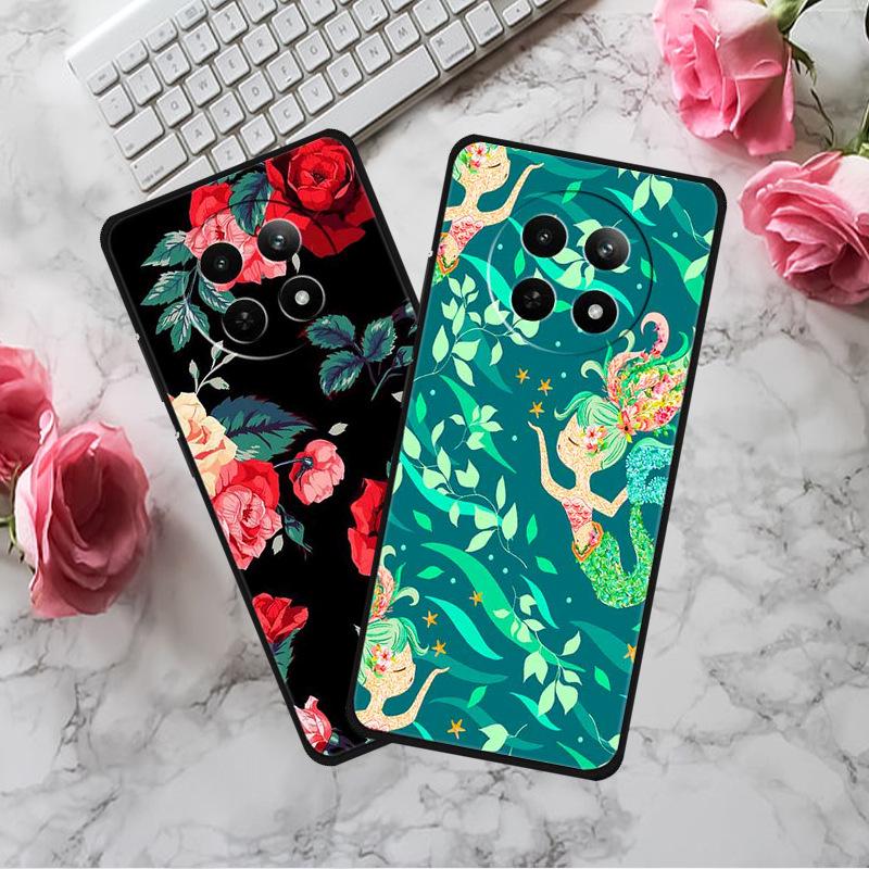 Realme 12 5G Phone Case: Embossed Color Painting, Drop-proof with Concave-convex Texture - 1 Piece