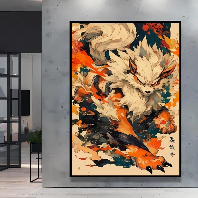 Canvas Painting Pokemon Charizard Cool Character Poster HD Printing Not Fading Modern Home Children's Bedroom Decor Holiday Gift