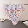 Border floral small square scarf high-end print imitation silk scarf shawl square scarf neck scarf headscarf scarf for women