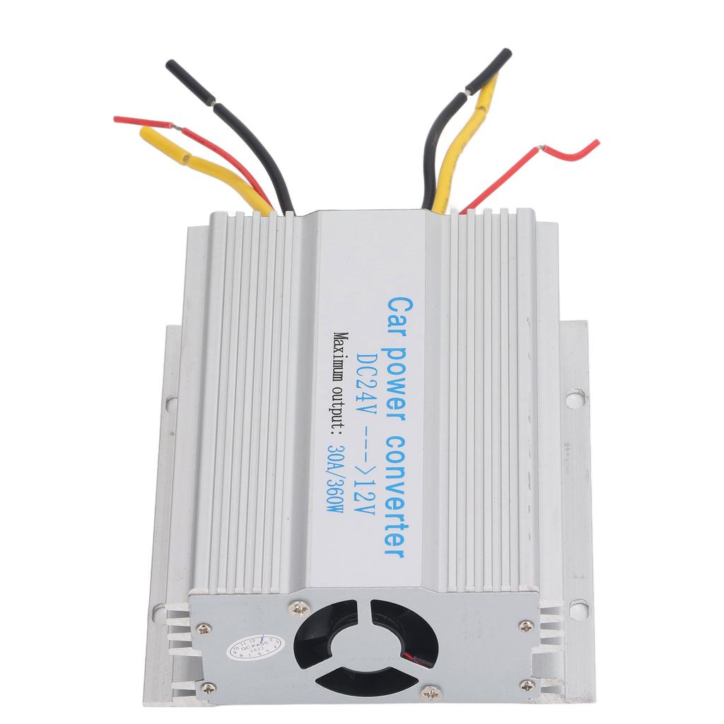 DC24V To DC12V Car Power Converter 30A 360W IP68 Waterproof Safe Buck Transformer for Golf Cart Car Truck