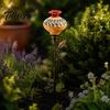 Nature Inspired Outdoor Decor Hummingbird Feeder Garden Stake, Vintage Resin Flower Decorative Feeder, Wild Hanging Bird Feeding Station Nectar