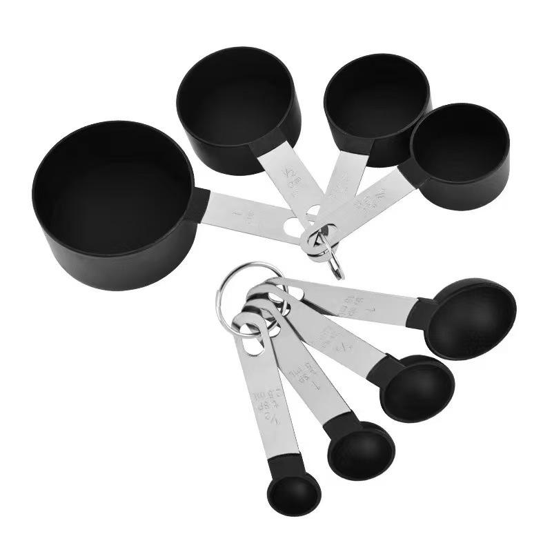 8-Piece Kitchen Measuring Spoon & Cup Set with Stainless Steel Handles