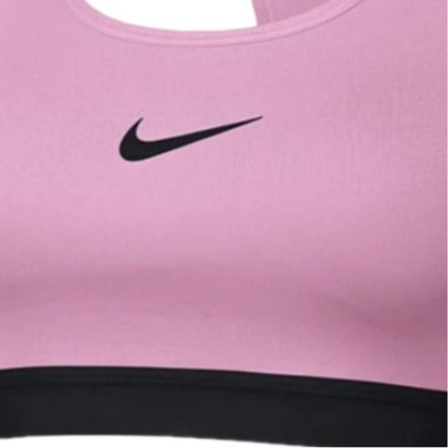 Nike Pro Color Block Logo Print Sports Bra Women Underwear Purple 823313-629