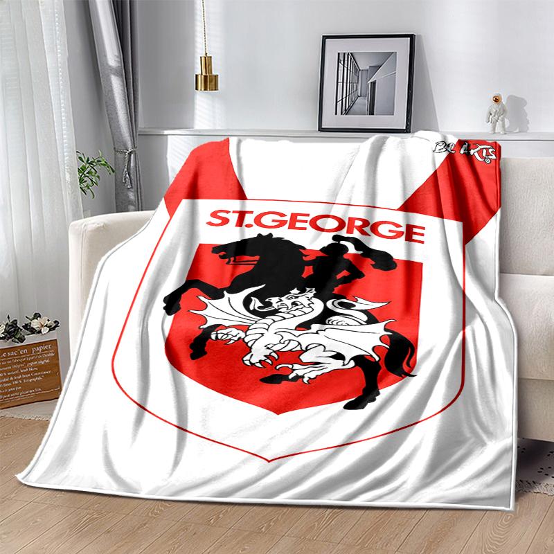 ST George Illawarra Flannel Blanket Soft All-Season Throw, Design for Camping, Car Travel, Hiking Sofa, Bed, Office Perfect Gift for Parties