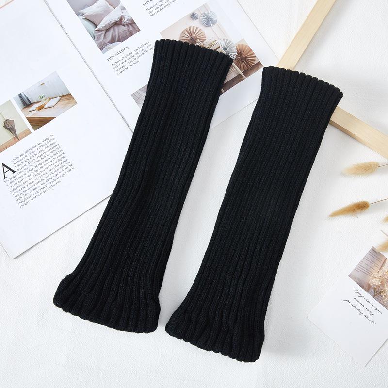 70cm Extra Long Thick Knitted Red Wool Leg Warmers for New Year and Christmas