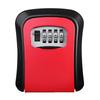 4-Digit Combination Key Lock Box, Waterproof and Secure, Red