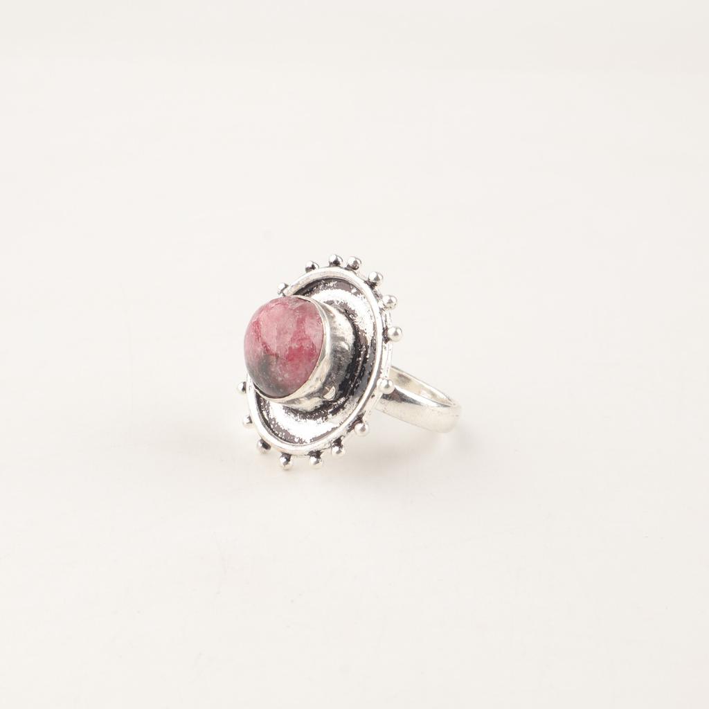 Natural Black Rhodonite Gemstone 925 Sterling Silver Jewelry Handmade Women Ring RR-49-38