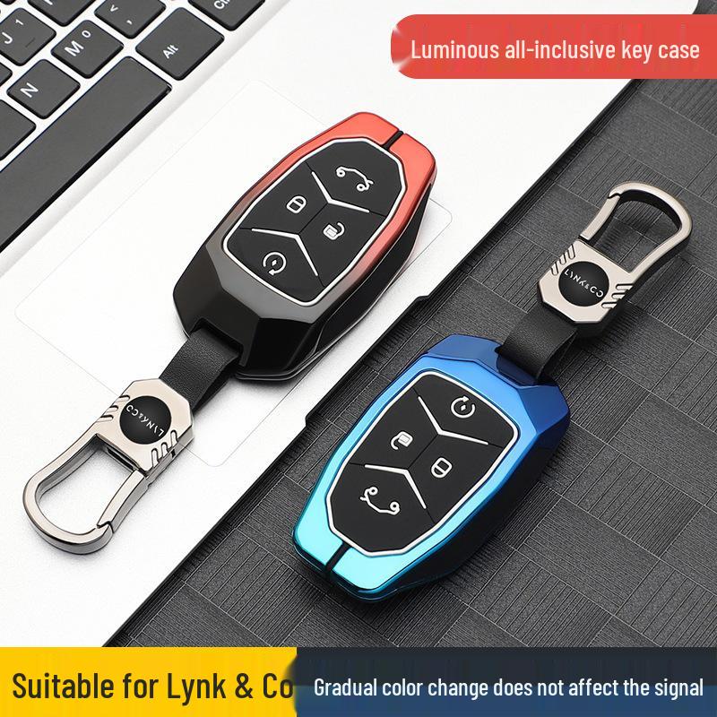 Fits 2018-2022 Lynk & Co Cars: Key Cover for 03, 02 Old Model, and 01 - Men's Metal Protective Shell with Buckle.