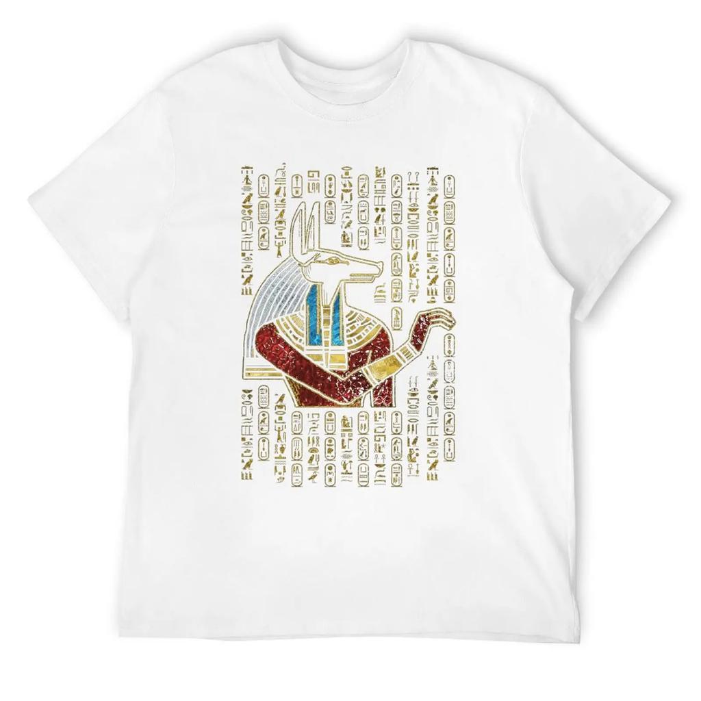Egyptian Anubis Ornament Classic For Sale T-shirts Funny Graphic T-shirt Crewneck Motion  Nerd Leisure Eur Size