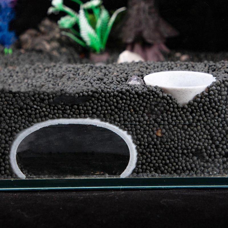 Fischtunnel Einzigartige Aquarienhöhle für Garnelenaquarium Dekoration Garnelentank Zubehör Fischhöhle Ecke Aquariendekorationen Fisch