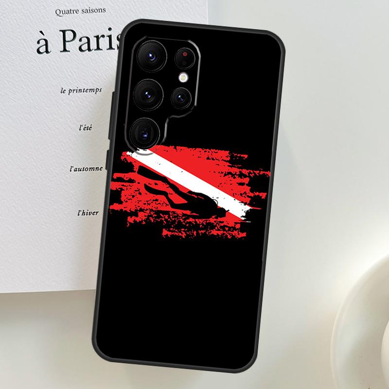 

Diver Down Scuba Case For Samsung Galaxy S26 Ultra S25 S24 S23 S21 S22 Ultra S10 S20 Plus S25 FE Phone Cover Galaxy S24 FE