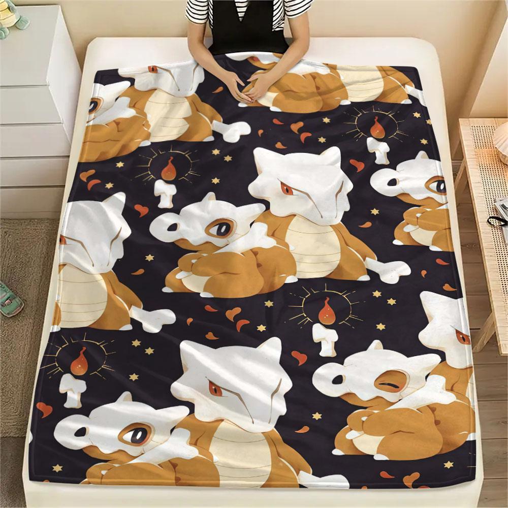 1 Pezzo Coperta in Flanella con Stampa Cubone, Alta qualità Confortevole per Tutte le Stagioni, Decorazione per la Casa, Calore e Comfort, Perfetta per Regali di Natale
