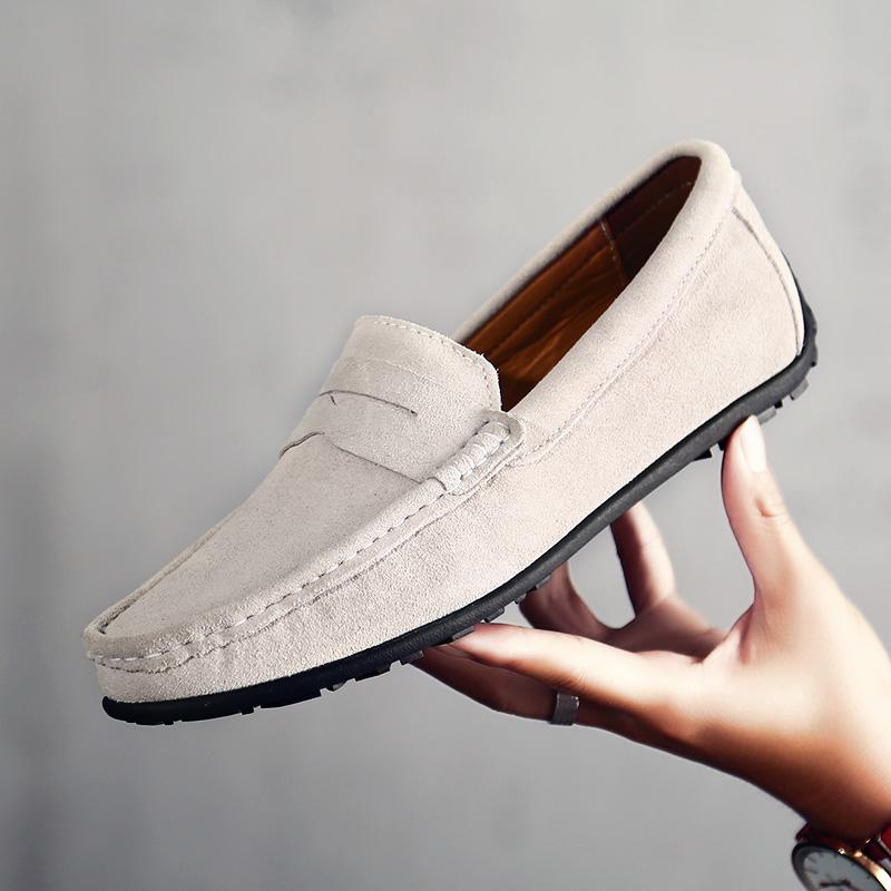 Fashion Men Casual Shoes Fashion Men Shoes Handmade Suede Genuine Leather Mens Loafers Moccasins Slip On Men's Flats Male Driving Shoes