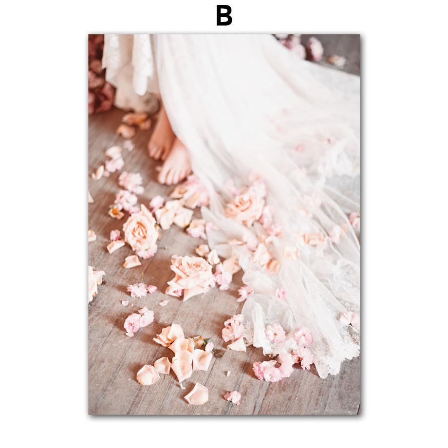 Pictură pe pânză de artă pe perete Fată roz, flori, diamante, perle, șampanie, dragoste, mâini, sufragerie, afișe și imprimeuri, imagini de perete