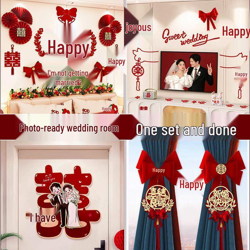 Wedding Decoration Set for Groom's Room & Bride's Bedroom